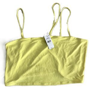 Express Body Contour Crop Tops – Yellow XL